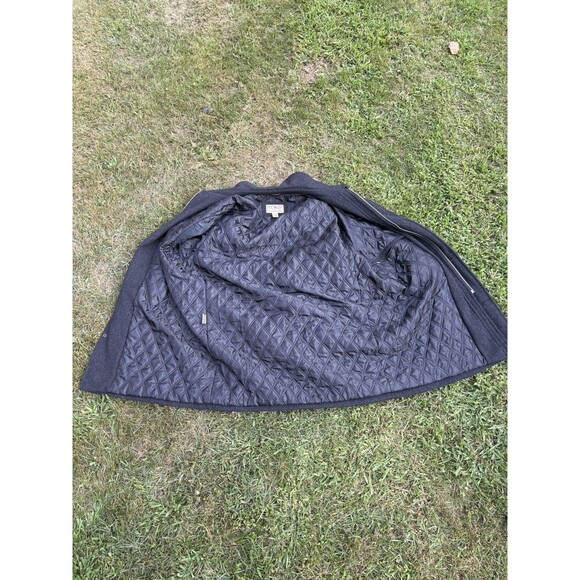 LL Bean Coat Mens XL 100% Wool Jacket Quilt Lined Thinsulate Button Zip Gray - Picture 6 of 9